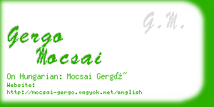 gergo mocsai business card